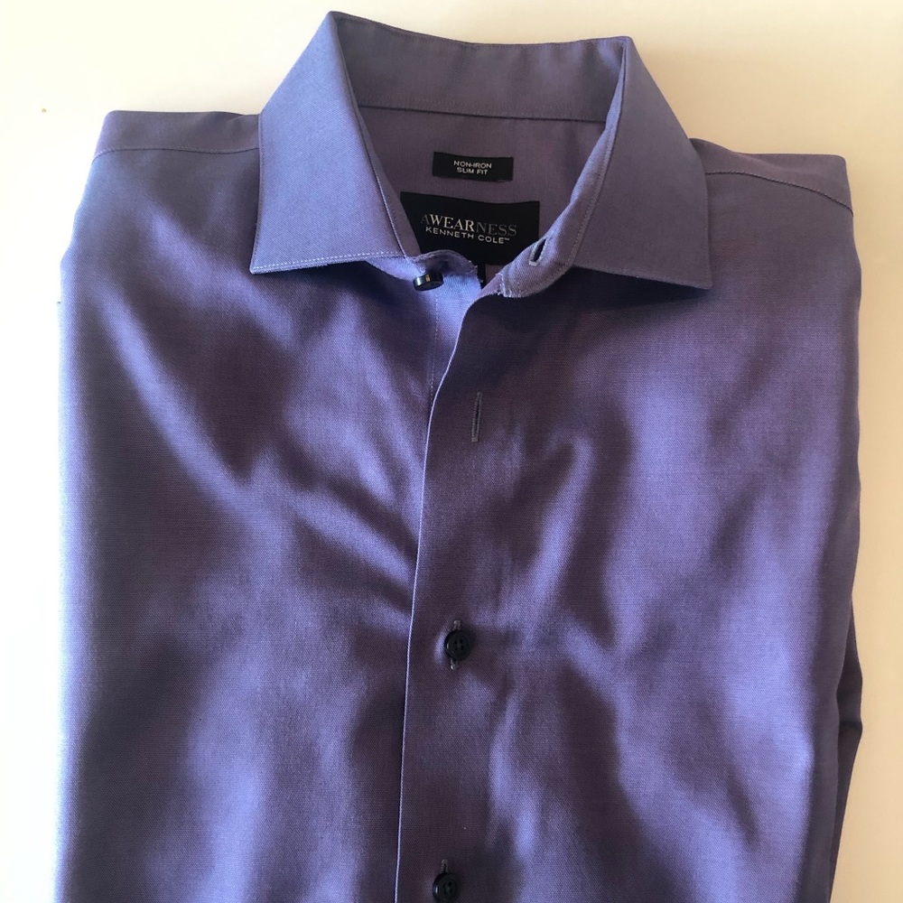 Purple button down shirt